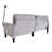 Modern Loveseat Sofa With Reclining Function, Removable Cover, And Solid Wood Frame For Small Spaces.