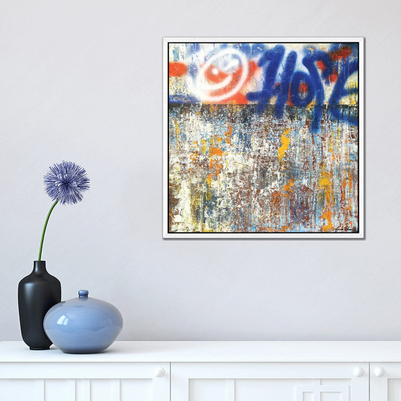 Hope by Linda Charles - Painting on Canvas, White Floater Framed, 45.72cm H x 45.72cm W x 3.81cm D
