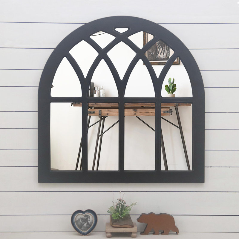 Darnella Flat Mirror, Black
