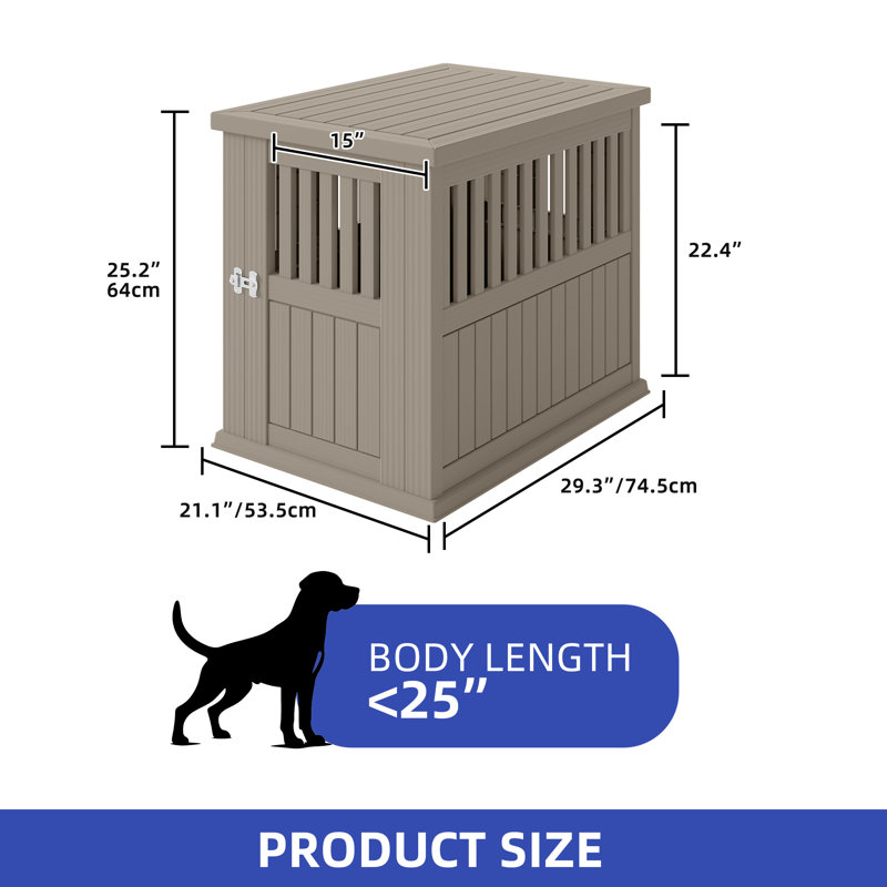 Niche pour chien et table d'appoint Elegant, Brun