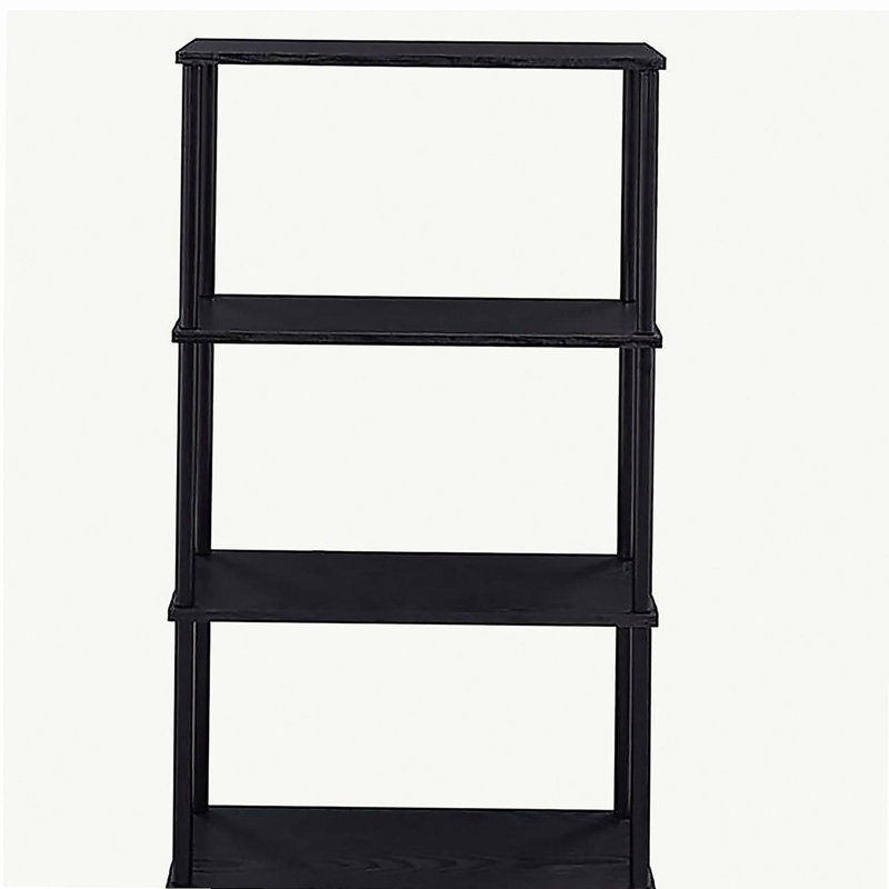 Bibliothèque noire avec 4 tablettes