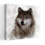 «Forest Wolf», art contemporain abstrait paysage de forêt de loup-1734264439