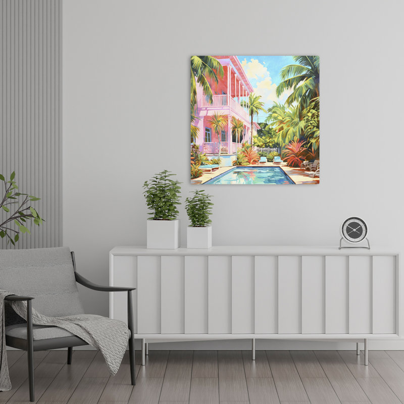 Tropical Retreat I Coastal; Art tropical, H 24 po x l 24 po