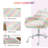HOMCOM Fluffy Unicorn Office Chair With Mid-Back And Armrest Support, 5 Star Swivel Wheel Base, Rainbow