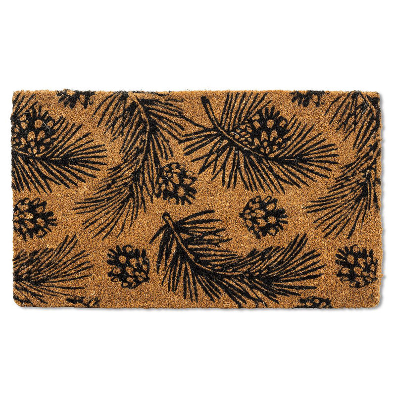 Tapis de porte d'extérieur 30 po x 18 po Dvorak Pinecones and Branches