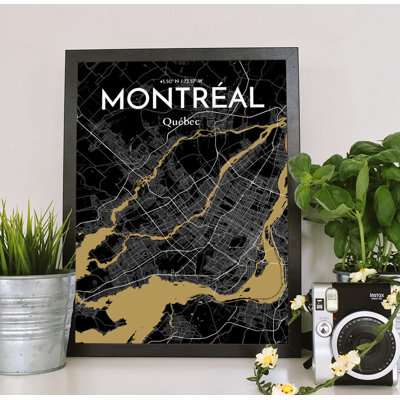 « montréal city map », impression