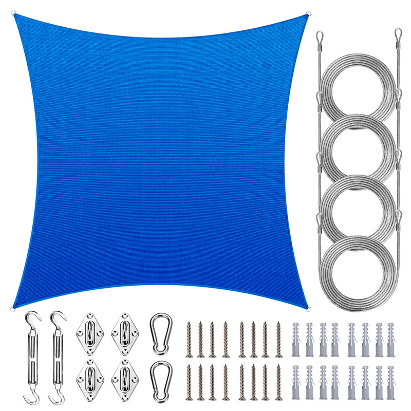 Voile d'ombrage imperméable Royal Shade, L 12 pi x P 7 pi, Bleu