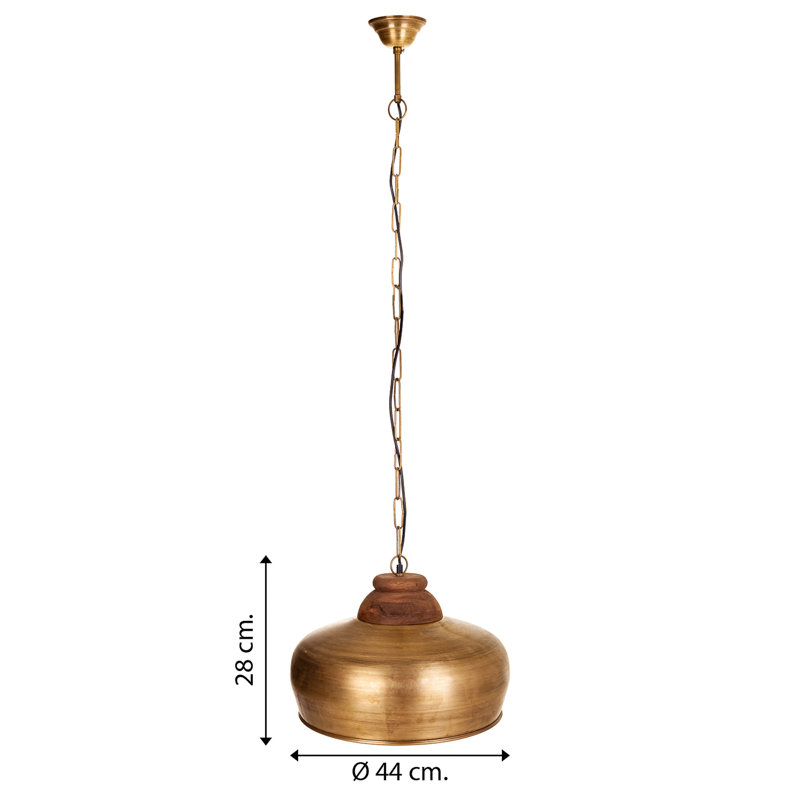 Nutrioso 1 - Light Gold Dome Pendant
