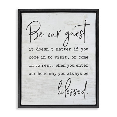 «Be our invité home», art inspirant sur toile texturé sur bois par lettré et doublé
