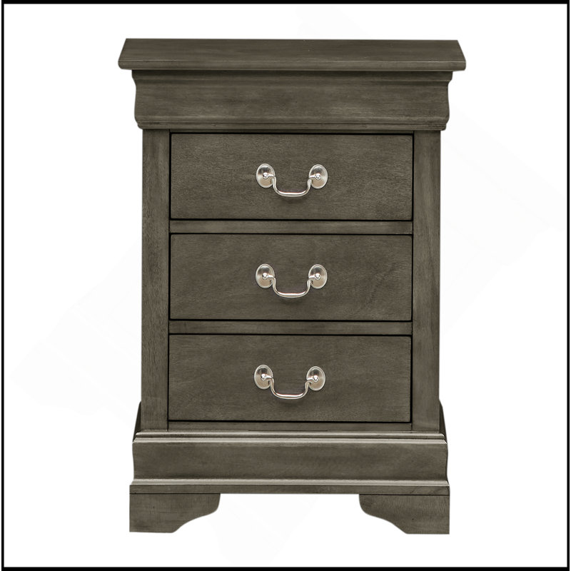 Table de chevet charmante avec une élégance intemporelle, Gris