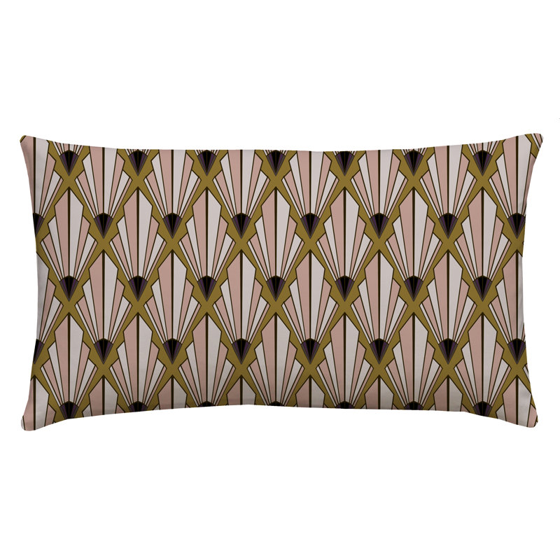Aviana Indoor / Outdoor Geometric Rectangular Lumbar Cushion, Pink