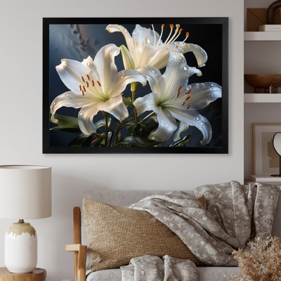 " Black White Lilies Elegance I "