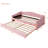 Modern Twin Upholstered Daybed With Adjustable Trundle Bed And In Pink Size Warm Fleece Foldable Cart-1991293902-1991293900