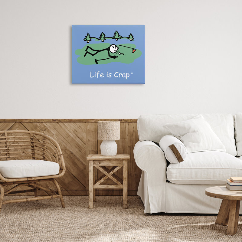 Drôle de coup de golf sur toile par LIC, H 24 po x l 30 po