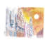 Campeche Colonial Street Scene in Mexico Watercolour Painting Print-71200406-71200405