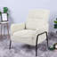 Chaises d'appoint modernes, tissu gris avec structure en métal pour maison compacte