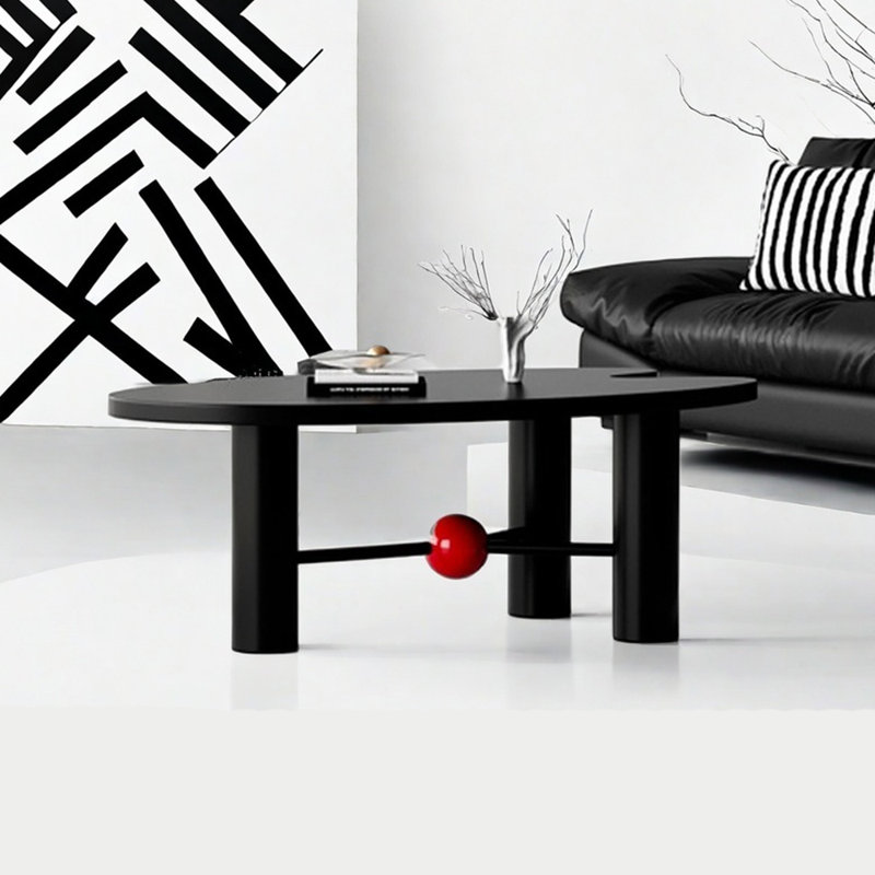 Table de bout en nuage de couleur crème en forme de vent, H 17,71 po x L 37,4 po x l 21,65 po