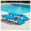 Ensemble 2 pièces de chaises longues d'extérieur pliables, chaises longues inclinables en filet avec structure en acier