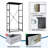 4 Drawer Dresser for Bedroom, Narrow Chest of Drawers, Wooden Top and Study Iron Frame 18"x37.5"-(WxH)