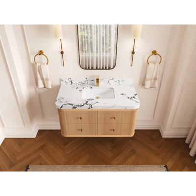 Chêne flottant Hampton X P 22 po De salle de bain Quartz