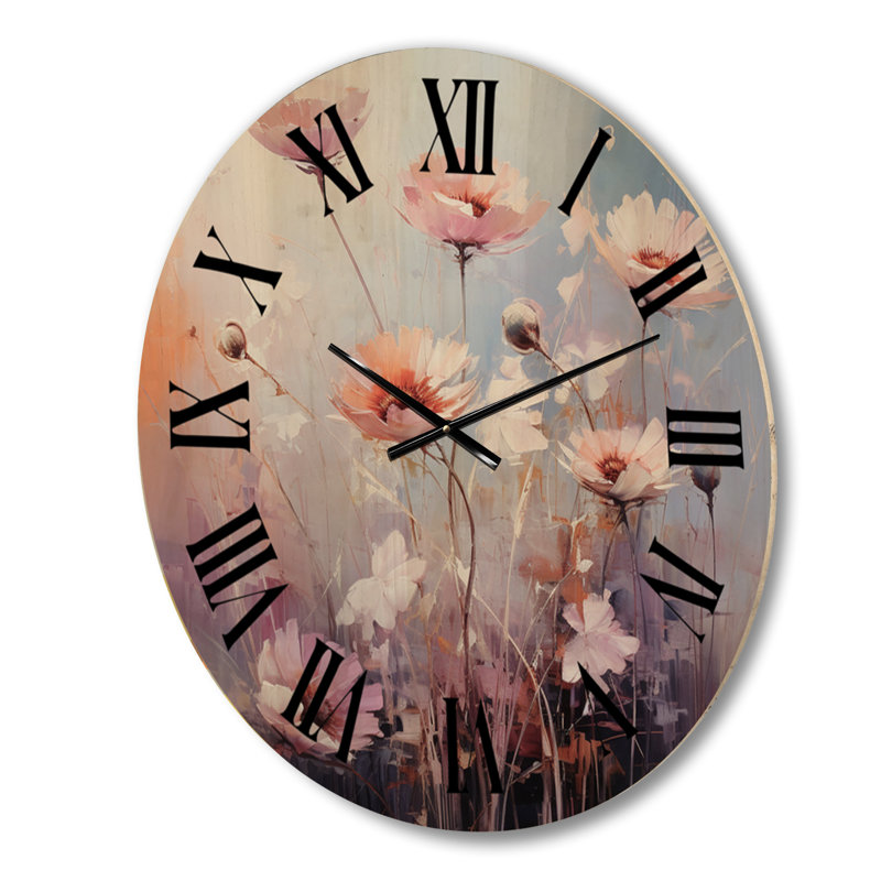 Horloge murale en bois massif Rabess, Moyenne