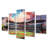 Abstract Baseball Stadium III - Architecture Canvas Wall Art - 5 Panels