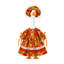 Chapeau de sorcière en polyester. La robe-chapeau à jupe et dentelle à motif feuille d'érable convient aux oies de 58 cm (23 pouces).