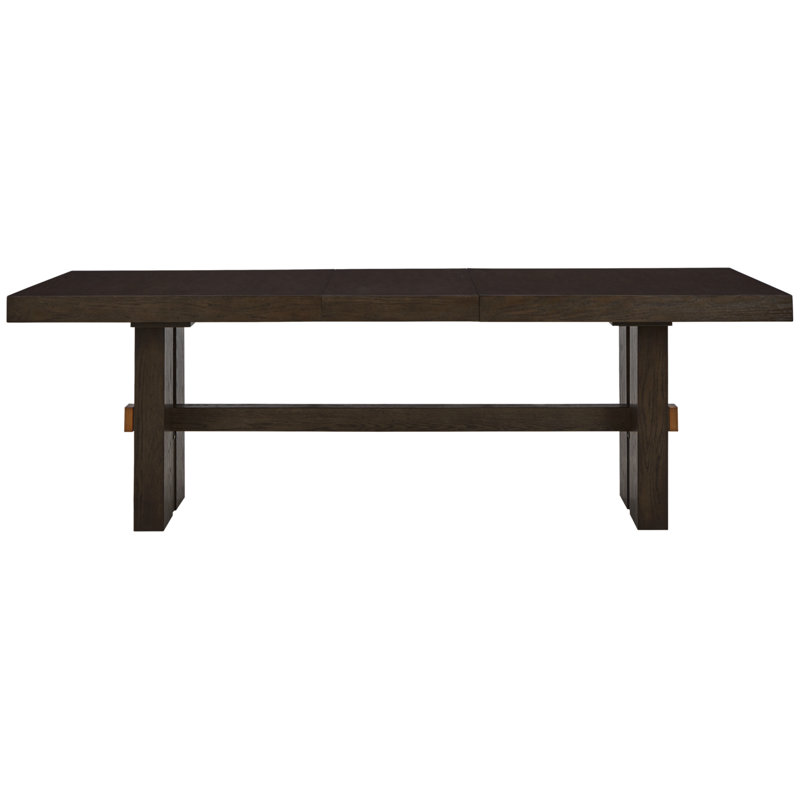 Contemporary Burkhaus Dark Brown Oak Extendable Dining Table