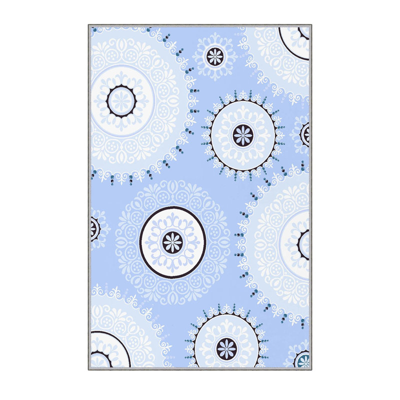 Stylish Hall Carpet (3.3 x 6.6 ft), 100% Polyester, 0.3 in Pile Height | Antibacterial, PVC Non-Slip Underside | 3D Digital Printing, Machine Washable | Perfect for Entryways & Living Spaces, Durable & Easy Care