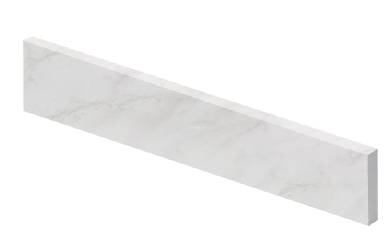 Bathroom Vanity Top Right-Hand Side Splash, White Carrara