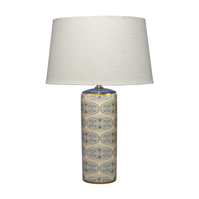 Orbital Ceramic Table Lamp with Linen Shade