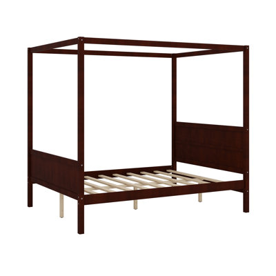 Queen Solid Wood Canopy  Bed With Headboard And Footboard -  Latitude RunÂ®, 784C2BC799CA4E57AE948FDB74763075