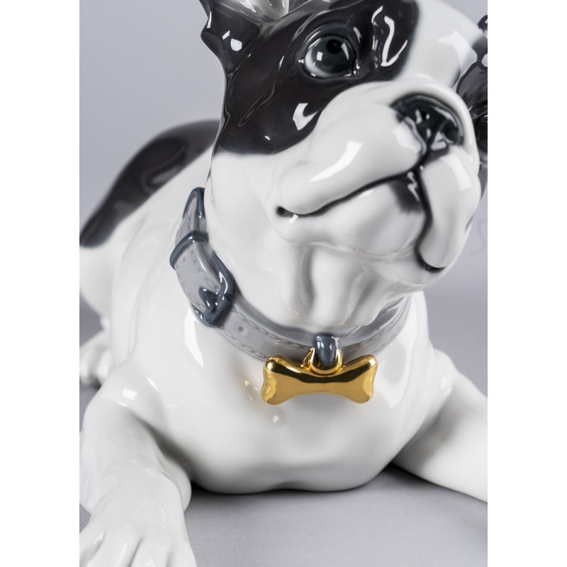 French Bulldog With Macarons Dog Figurine