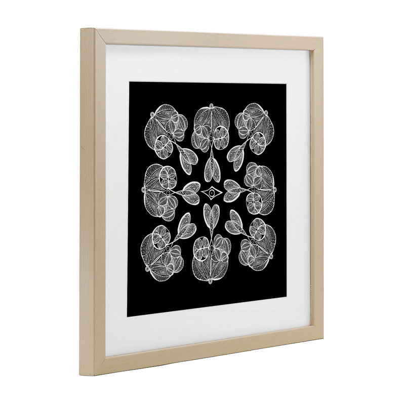 «Rounded Symmetry Elementals», impression sous verre encadrée, design par El Perkin, H 13 po x l 13 po