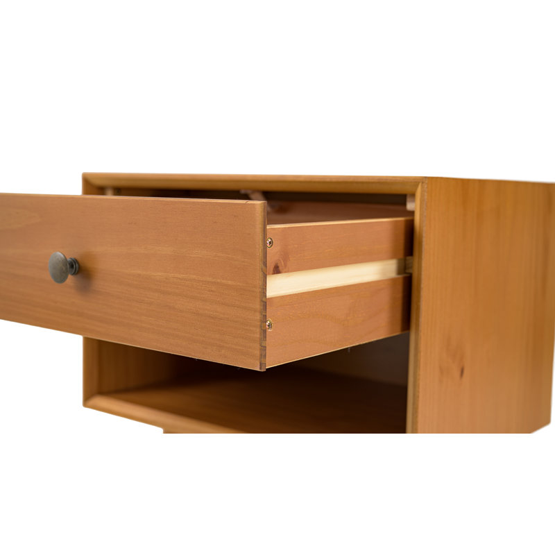 Table de chevet 1 tiroir Mcm, Caramel