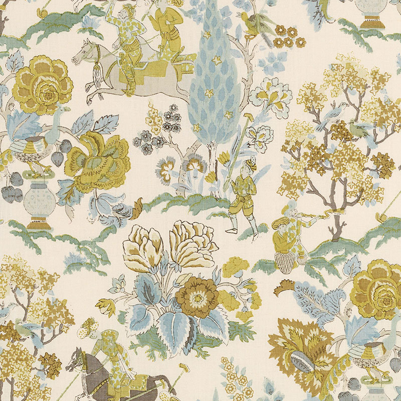 Tissu persan lancers, Citron