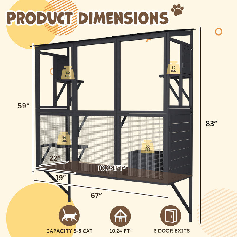 Cat Cage / Crate, Grey