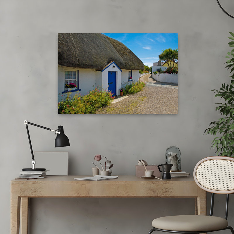 Chaumière traditionnelle, comté de Kilmore, Wexford, Irlande, art traditionnel, H 16 po x l 24 po