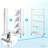 4 Tier Folding Shelf on Wheels (White)