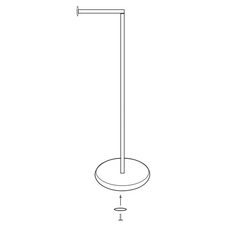 Vanzandt Free Standing Toilet Paper Holder, Silver
