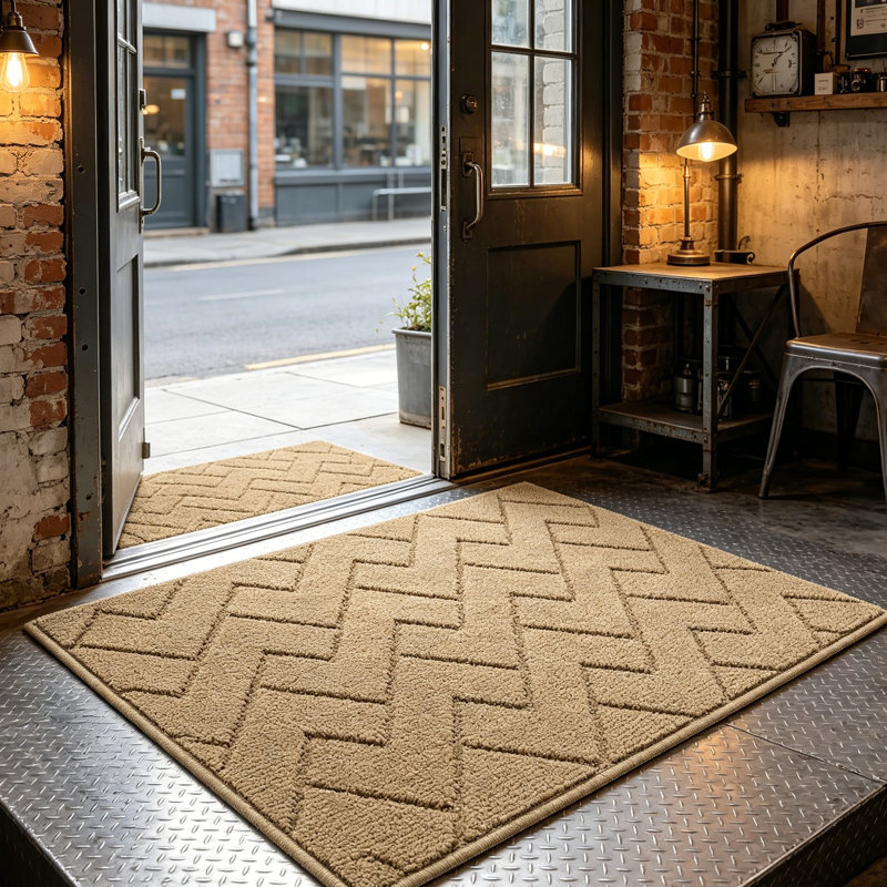 Absorbent Dirt Trapper Door Mat - Washable, Non-Slip Indoor Entrance Rug