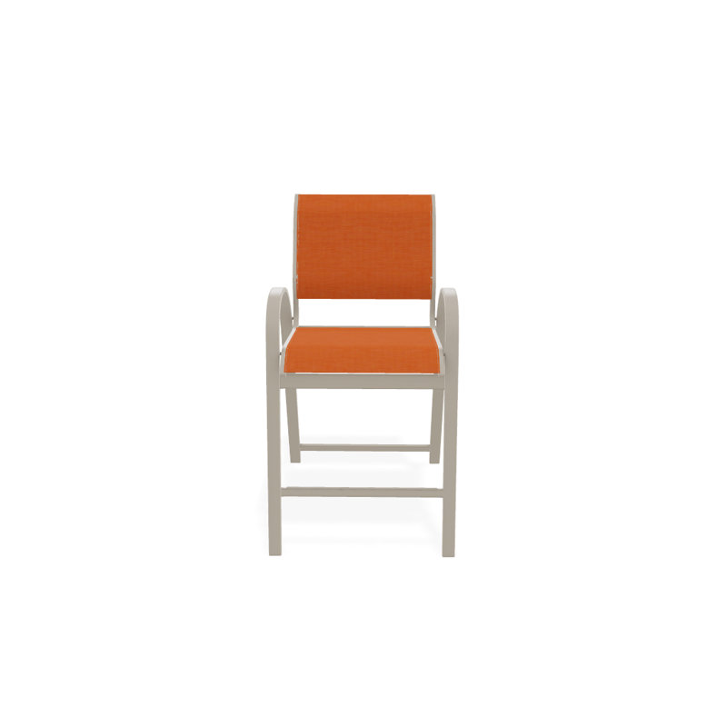 Tabouret de bar 42 po Holna, Désert texturé, Toile Sunbrella® tangerine
