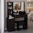 Large Size Left Bedside Cabinet Vanity Table+Cushioned Stool-1522343815
