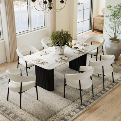 Ensemble de table de salle à manger 70 po avec fauteuil, 70 po