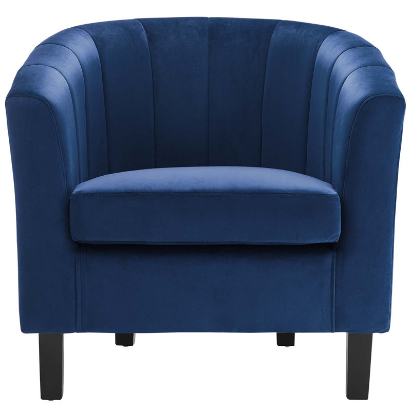  Fauteuil 28 po en velours, Velours bleu marine