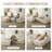 Boneless 109" Modern Cloud Couches For Living Room, Deep Seat Convertible L-shape Boneless Couch With Ottoman, Oversized Comfy 3-seater Couch Chenille Fabric Compressed Sofa Modular Sectional Sofa-1544977632