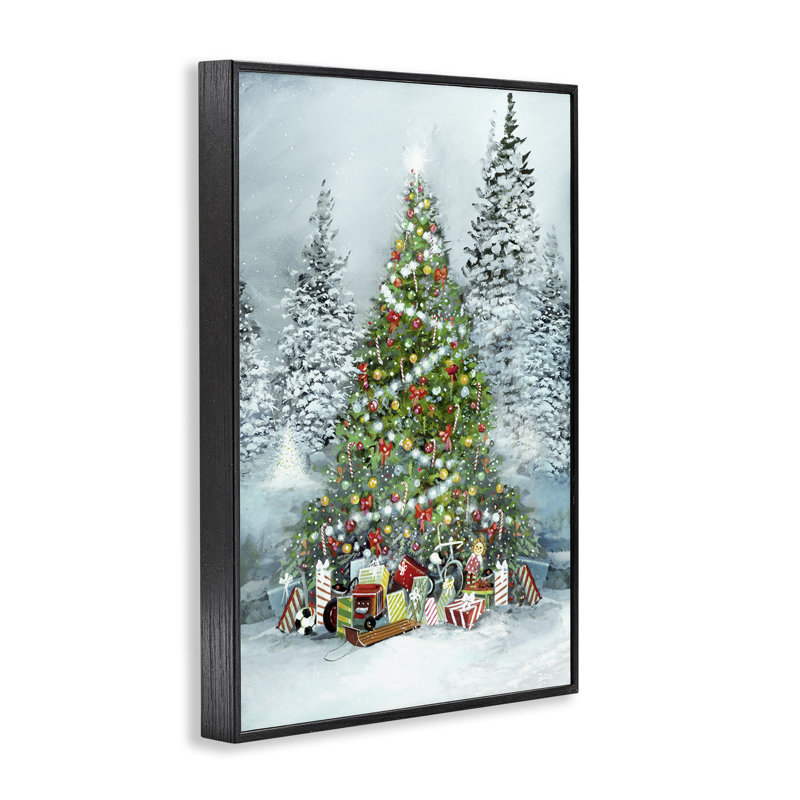 «Mistletoe Kisses», art de la giclée encadrée par Ruane Manning, Giclée encadrée noir minuit, H 18 po x l 12 po