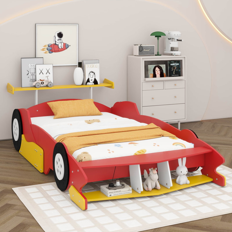 Lit plateforme sur roulettes Dynamic, Rouge