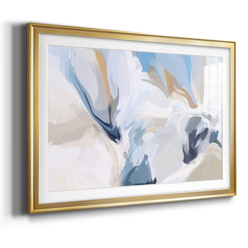 Fresh Air II - Cadre encadré avec biseauté mat et verre, Or, H 27 po x l 39 po x P 1,5 po