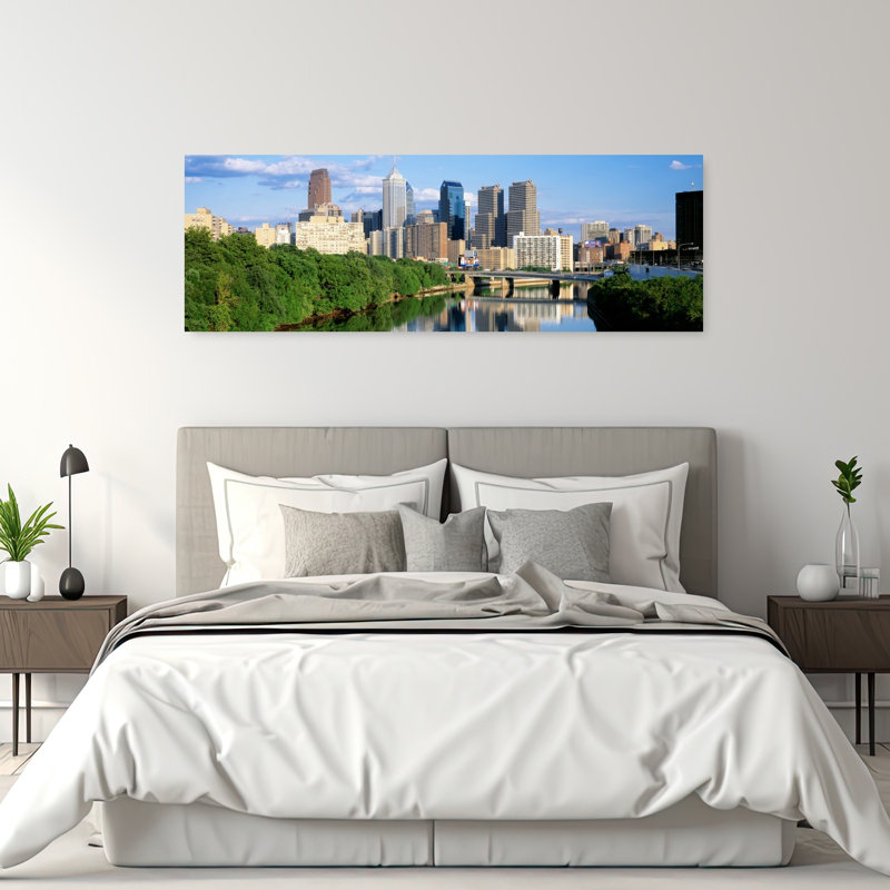 Philadelphie, Pennsylvanie, abstrait, architecture contemporaine, art mural de la ville, H 20 po x l 60 po